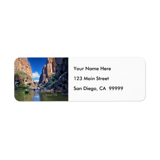 Big Bend Texas Nationaal Park Mariscal Canyon Etiket (Voorkant)