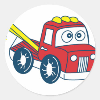 Big Bertha's Cartoon sleepwagen Ronde Sticker