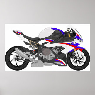 Big Bike Sport Motorcycle - Snelle snelheid modern Poster
