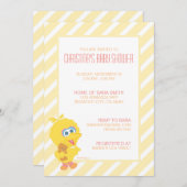 Big Bird Baby shower Invite Kaart (Voorkant / Achterkant)