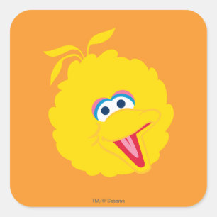 Big Bird Face Vierkante Sticker