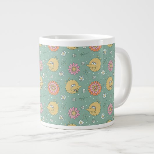 Big Bird | Good Vibes Floral Pattern Extra Grote Beker (Voorkant rechts)