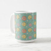 Big Bird | Good Vibes Floral Pattern Koffiemok (Voorkant links)