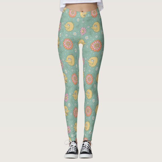 Big Bird | Good Vibes Floral Pattern Leggings (Voorkant)