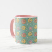 Big Bird | Good Vibes Floral Pattern Mok (Voorkant links)