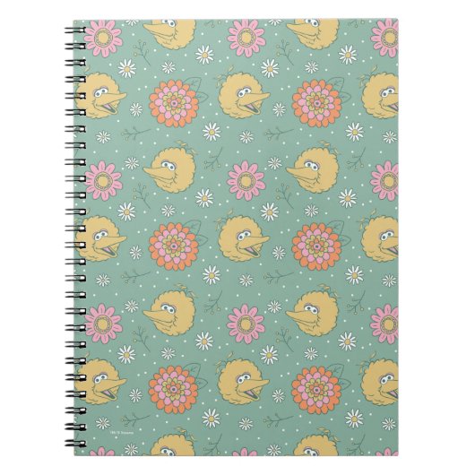 Big Bird | Good Vibes Floral Pattern Notitieboek (Voorkant)