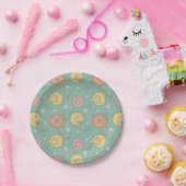 Big Bird | Good Vibes Floral Pattern Papieren Bordje (Feest)