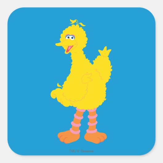 Big Bird Graphic Vierkante Sticker (Voorkant)