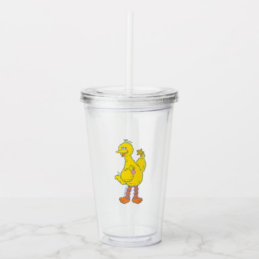 Big Bird Holding kerstversieringen Acryl Drinkbeker (Voorkant)