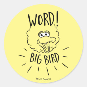 Big Bird Skate Logo - Woord! Big Bird Ronde Sticker