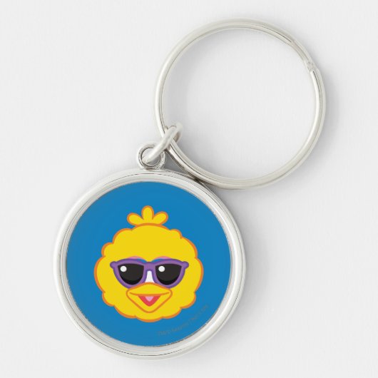 Big Bird Smilling Face met zonnebril Sleutelhanger (Voorkant)