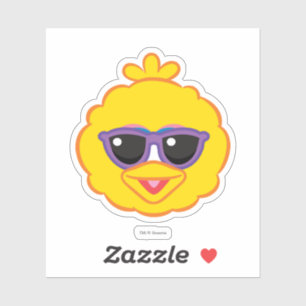 Big Bird Smilling Face met zonnebril Sticker