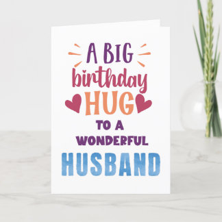 Big Birthday Hug Aangepaste Verjaardag Kaart voor