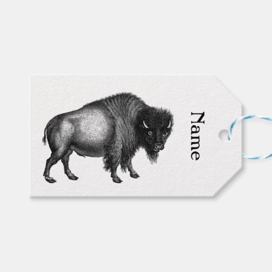 Big Bison Buffalo Thunder_Cove Cadeaulabel (Voorkant (Horizontaal))