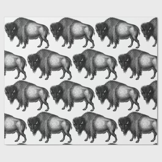 Big Bison Buffalo Thunder_Cove Cadeaupapier (Vlak)