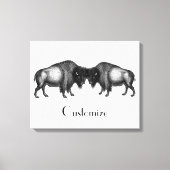 Big Bison Buffalo Thunder_Cove Canvas Afdruk (Voorkant)