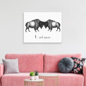 Big Bison Buffalo Thunder_Cove Canvas Afdruk (Insitu (Woonkamer))