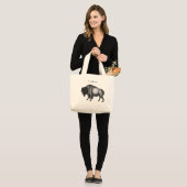 Big Bison Buffalo Thunder_Cove Grote Tote Bag (Voorkant (model))