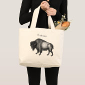Big Bison Buffalo Thunder_Cove Grote Tote Bag (Voorkant (product))