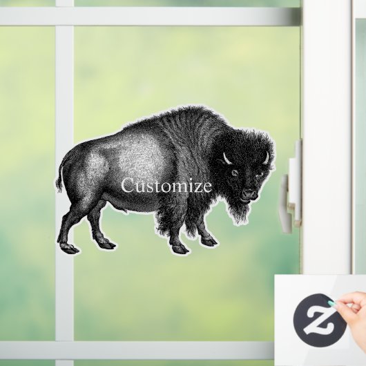 Big Bison Buffalo Thunder_Cove Raamsticker (Huis)