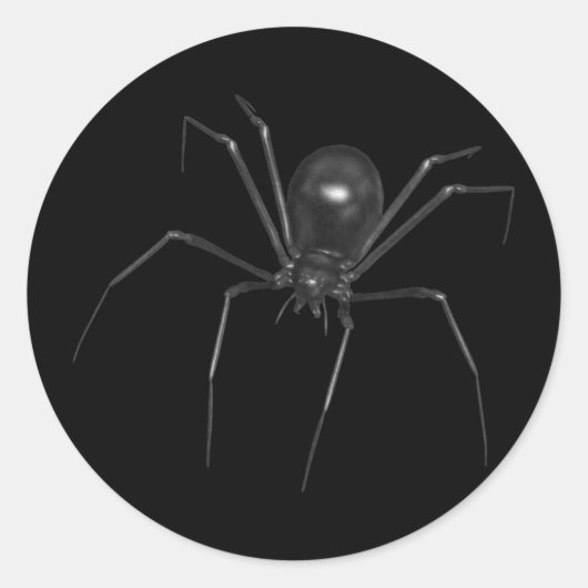 Big Black Creepy 3D-spin Ronde Sticker (Voorkant)