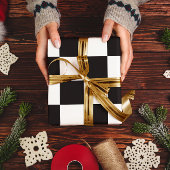 Big Black en White Gecontroleerd Cadeaupapier