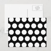 Big Black en White Polka Dots Briefkaart (Voorkant / Achterkant)