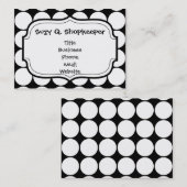 Big Black en White Polka Dots Circles Pattern Visitekaartje (Voorkant / Achterkant)