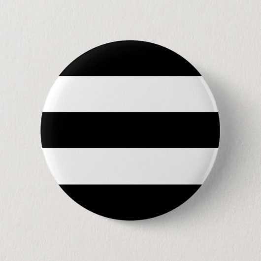 Big Black en White Stripes Ronde Button 5,7 Cm (Voorkant)