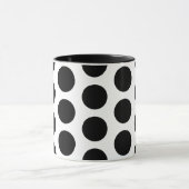 Big Black Polka Dots Patroon Mok (Midden)