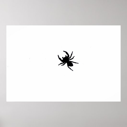 Big Black Spider Zwart-wit Art Poster (Voorkant)