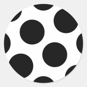 Big Black Stippen Ronde Sticker