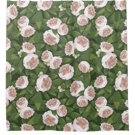 Big Bloom Camellia Charm Douchegordijn (Voorkant)