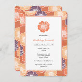 Big Bloom Seize Invitations d'anniversaire (orange (Devant / Derrière)