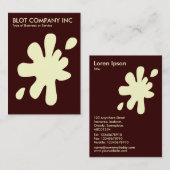 Big Blot - Cream on Dark Brown 330000 Visitekaartje (Voorkant / Achterkant)