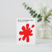 Big Blot - Rood op wit Visitekaartje (Staand voorkant)