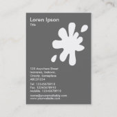 Big Blot - White op Grey 666666 Visitekaartje (Achterkant)