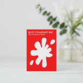 Big Blot - White op Red FF0000 Visitekaartje (Staand voorkant)