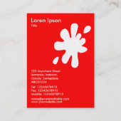 Big Blot - White op Red FF0000 Visitekaartje (Achterkant)