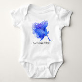 Big Blue Betta Fish  één PC Romper (Voorkant)