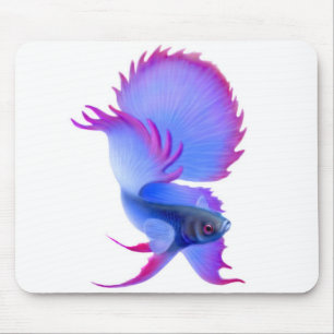 Big Blue Betta Fish Mousepad Muismat