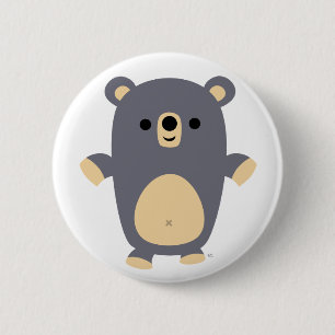 Big Blue Cartoon Beer badge Ronde Button 5,7 Cm