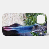Big Blue Cassowary Bird, iPhone 13 Coque (Verso (horizontal))