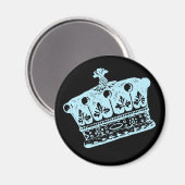 Big Blue Crown of Coronet producten Magneet (Voorkant / Achterkant)