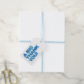 Big Blue Dank je Cadeaulabel (Met Touw)