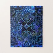 Big Blue Electric Galactic Geometry Poster Legpuzzel (Verticaal)
