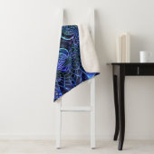 Big Blue Electric Galactic Geometry Sherpa Deken (In situ)