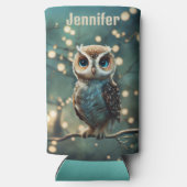 Big Blue Eye Owl Personaliseer naam (Achterkant)