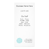 Big Blue Flower Services-rackkaart Reclamekaart (Achterkant)