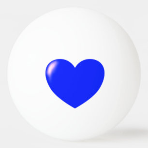 Big Blue Heart Ping Pong Ball